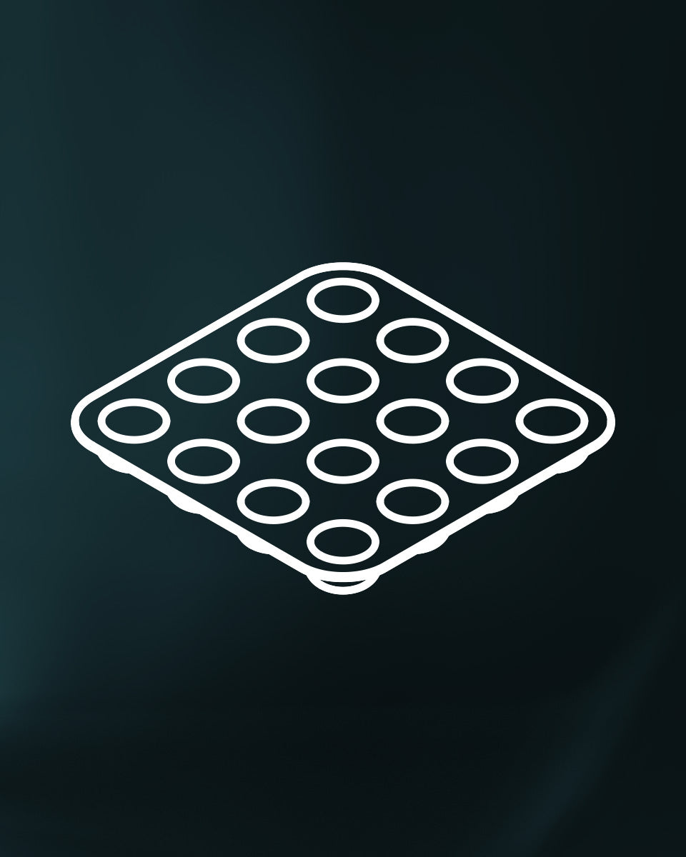 Blister 25x30mm Flat Profile